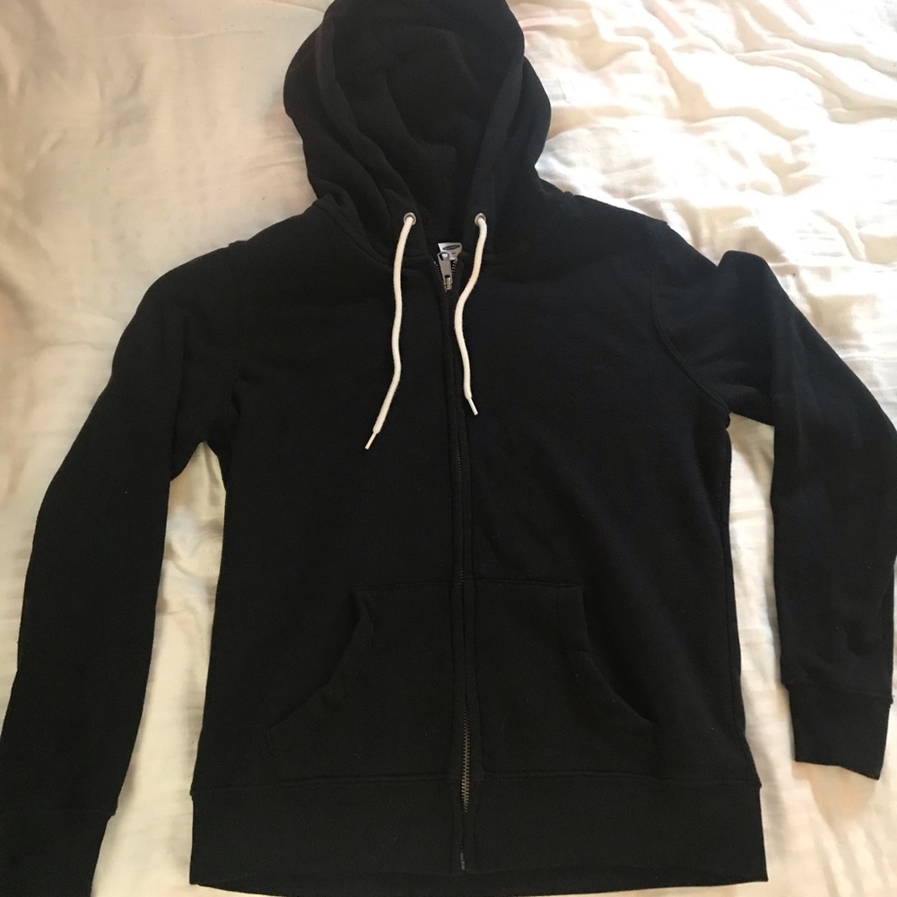 Black zip up hoodie